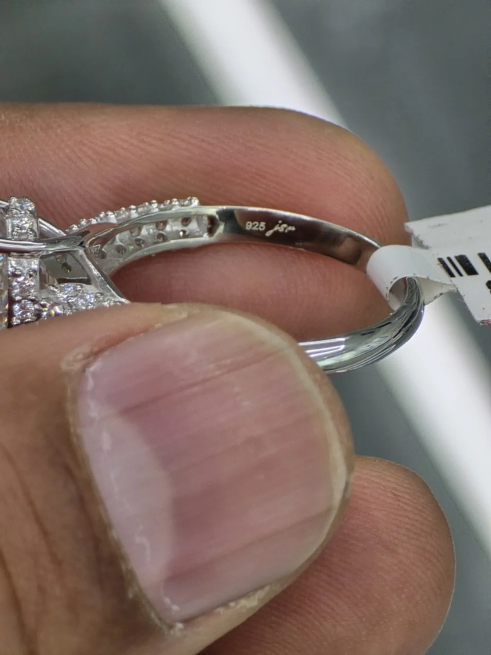 925 Sterling Silver Moissanite Diamond Ring For Women